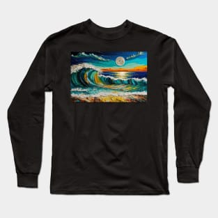 Impasto Beach Dreamscape Long Sleeve T-Shirt